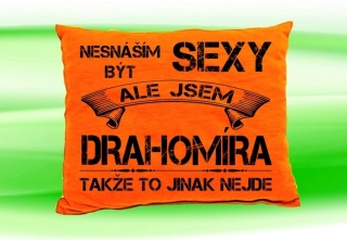 Polštář se jménem DRAHOMIRA  Oranžový