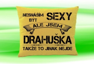 Polštář se jménem DRAHUŠKA Béžový