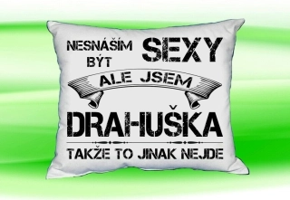 Polštář se jménem DRAHUŠKA Bilý