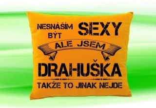Polštář se jménem DRAHUŠKA  Medový