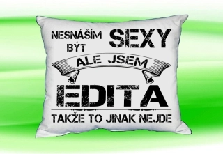 Polštář se jménem EDITA Bilý
