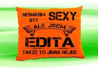Polštář se jménem EDITA Oranžový
