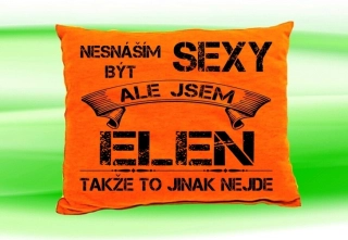 Polštář se jménem ELEN Oranžový