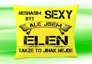 Polštář se jménem ELEN Žlutý