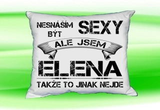 Polštář se jménem ELENA Bilý