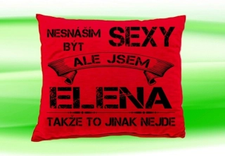 Polštář se jménem ELENA  Červený
