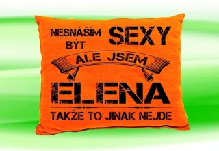 Polštář se jménem ELENA  Oranžový