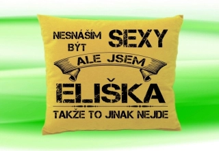 Polštář se jménem ELIŠKA Béžový