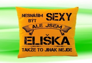 Polštář se jménem ELIŠKA  Medový