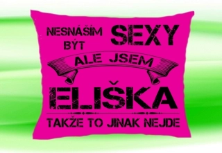 Polštář se jménem ELIŠKA Růžový