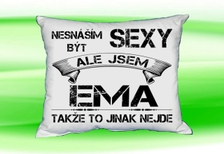 Polštář se jménem EMA Bilý