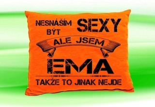 Polštář se jménem EMA Oranžový