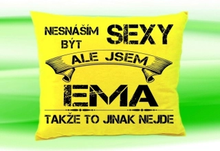 Polštář se jménem EMA Žlutý