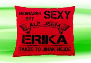 Polštář se jménem ERIKA Červený