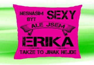 Polštář se jménem ERIKA Růžový