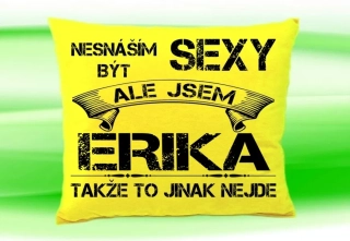 Polštář se jménem ERIKA Žlutý