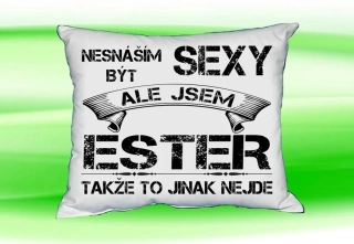Polštář se jménem ESTER Bilý
