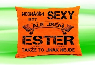 Polštář se jménem ESTER Oranžový