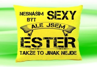 Polštář se jménem ESTER Žlutý