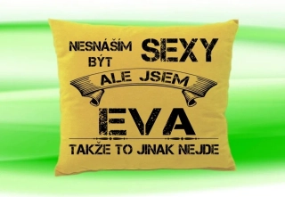 Polštář se jménem EVA  Béžový