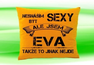 Polštář se jménem EVA  Medový