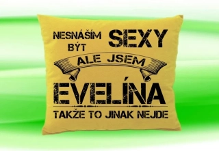 Polštář se jménem EVELÍNA Béžový