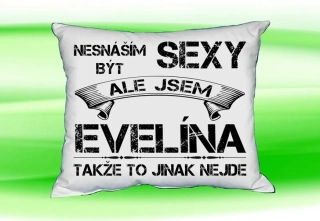 Polštář se jménem EVELÍNA Bilý