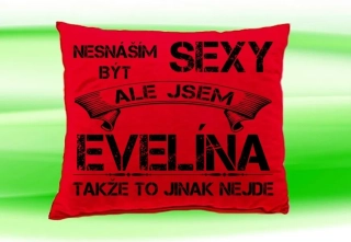 Polštář se jménem EVELÍNA Červený