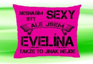 Polštář se jménem EVELÍNA Růžový