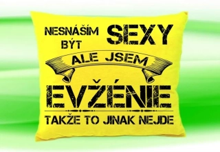 Polštář se jménem EVŽÉNIE  Žlutý