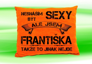Polštář se jménem FRANTIŠKA Oranžový