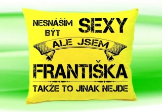 Polštář se jménem FRANTIŠKA Žlutý