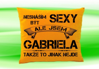 Polštář se jménem GABRIELA Medový