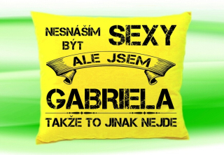 Polštář se jménem GABRIELA Žlutý