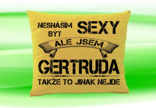 Polštář se jménem GERTRUDA Béžový