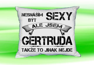 Polštář se jménem GERTRUDA Bilý