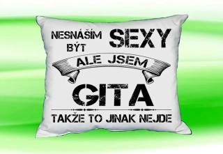 Polštář se jménem GITA Bilý