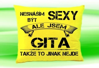 Polštář se jménem GITA Žlutý