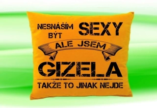 Polštář se jménem GIZELA Medový
