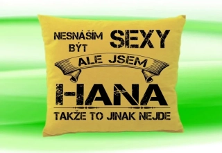 Polštář se jménem HANA Béžový