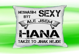 Polštář se jménem HANA Bilý