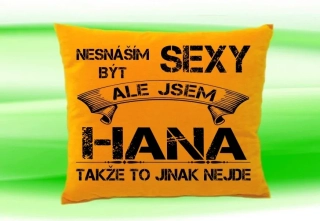 Polštář se jménem HANA Medový