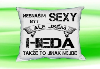 Polštář se jménem HEDA Bilý