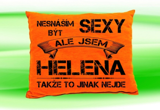 Polštář se jménem HELENA Oranžový