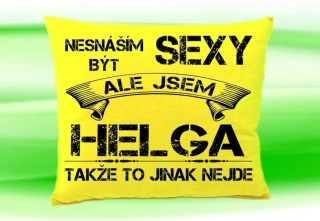 Polštář se jménem HELGA Žlutý