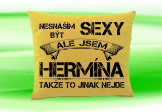 Polštář se jménem HERMÍNA Béžový