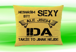 Polštář se jménem IDA Béžový