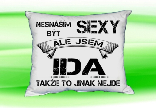 Polštář se jménem IDA Bilý
