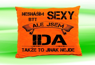 Polštář se jménem IDA Oranžový