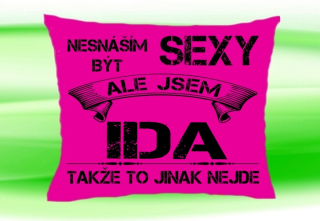 Polštář se jménem IDA Růžový